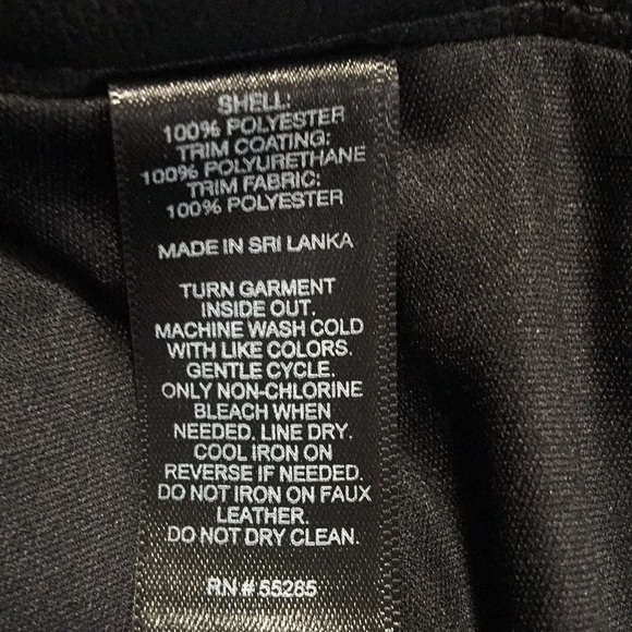 New express black chiffon maxi leather trim skirt - Picture 6 of 8